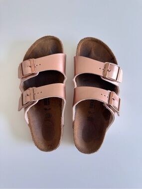 Birkenstock Arizona rose gold, kids size 34